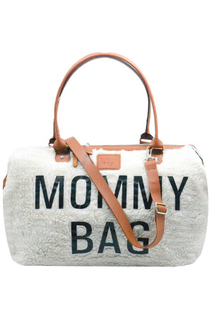 Mommy Bag Exclusive Ekru Kuzu Peluş 3 Lü Set Baby Anne Bebek Bakım Ve Kadın Çantası AYB-KUZUPLS - 5