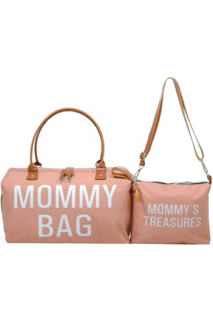 Mommy Bag Exclusive Tasarım 2 Li Set Pudra Baby Anne Bebek Bakım Ve Kadın Çantası AYB-MB3CDZM - 2