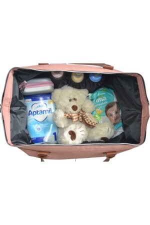 Mommy Bag Exclusive Tasarım 2 Li Set Pudra Baby Anne Bebek Bakım Ve Kadın Çantası AYB-MB3CDZM - 10