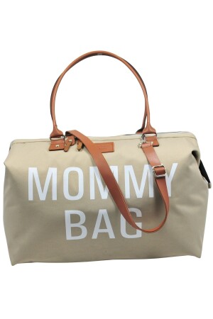 Mommy Bag Exclusive Tasarım 3 Lü Set Bej Baby Anne Bebek Bakım Ve Kadın Çantası - 4