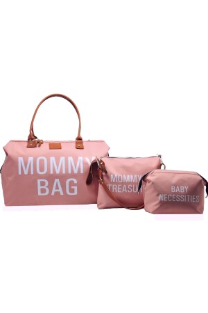 Mommy Bag Exclusive Tasarım 3 Lü Set Pudra Baby Anne Bebek Bakım Ve Kadın Çantası AYB-MB3C - 1