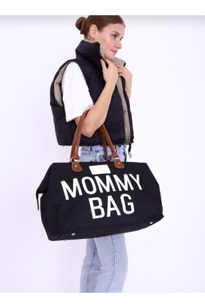 Mommy Bag Siyah Büyük Boy Anne Bebek Bakım Çantası mmyplt123 - 3