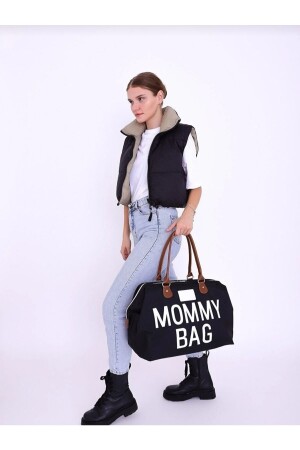 Mommy Bag Siyah Büyük Boy Anne Bebek Bakım Çantası mmyplt123 - 4