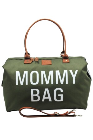 Mommy Bag Tasarım 3 Lü Set Haki Yeşil Anne Bebek Bakım Ve Kadın Çantası AYB-MB3C - 5