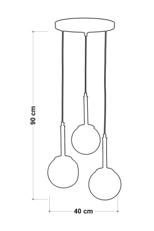 Mona 3-teiliger Luxus-Hängelampen-Kronleuchter mit chromschwarzem Metallgehäuse und Rauchglas-Design LZRNAVZ211 - 10