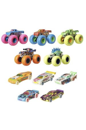 Monster Trucks Glow in the Dark Vehicles Pack Hcb57 - 1