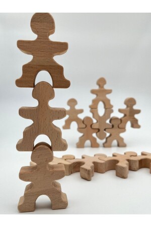 Montessori-Balance-Spielzeug – menschliches Balance-Set – pädagogisches Holzspielzeug - 7