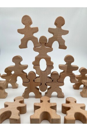 Montessori-Balance-Spielzeug – menschliches Balance-Set – pädagogisches Holzspielzeug - 9