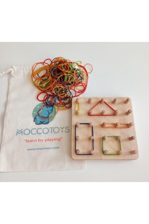 Montessori Geoboard Geometri Oyunu Toddler 5x5 (EĞİTİCİ KARTLI) G12205818000121 - 7