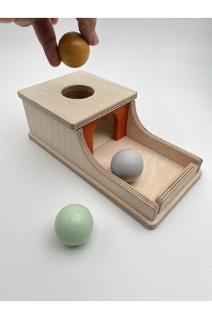 Montessori-Kontinuitätsbox, pastellfarbene Kugeln, pädagogisches Holzspielzeug 040 - 2