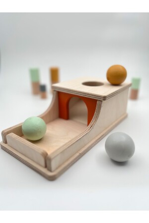 Montessori-Kontinuitätsbox, pastellfarbene Kugeln, pädagogisches Holzspielzeug 040 - 3