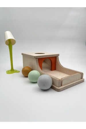 Montessori-Kontinuitätsbox, pastellfarbene Kugeln, pädagogisches Holzspielzeug 040 - 4