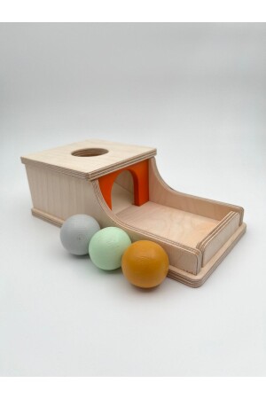 Montessori-Kontinuitätsbox, pastellfarbene Kugeln, pädagogisches Holzspielzeug 040 - 1