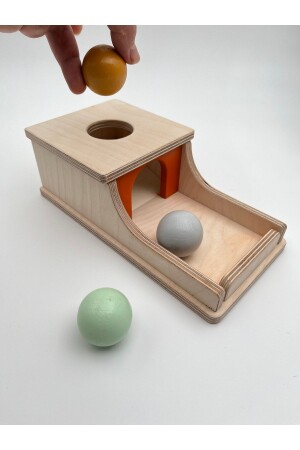 Montessori-Kontinuitätsbox – pastellfarbene Kugeln – pädagogisches Holzspielzeug - 3