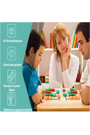 Montessori-Logikspiel – Intelligenz, visuelles Gedächtnis und motorische Fähigkeiten entwickeln Holzspielzeug mntsri1 - 5