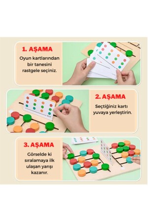 Montessori Mantık Oyunu - Zeka, Görsel Hafıza Ve Motor Beceri Geliştirici Ahşap Oyuncak mntsri1 - 3