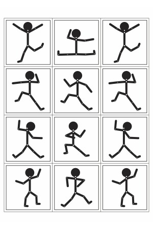 Montessori pädagogisches Stickman-Holzspielzeugset Stickman-Spielzeug100101 - 2