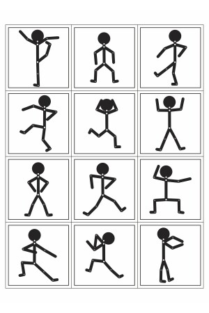 Montessori pädagogisches Stickman-Holzspielzeugset Stickman-Spielzeug100101 - 3