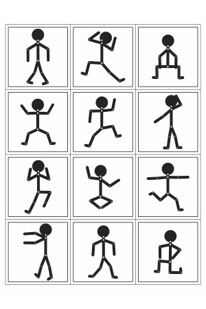 Montessori pädagogisches Stickman-Holzspielzeugset Stickman-Spielzeug100101 - 5