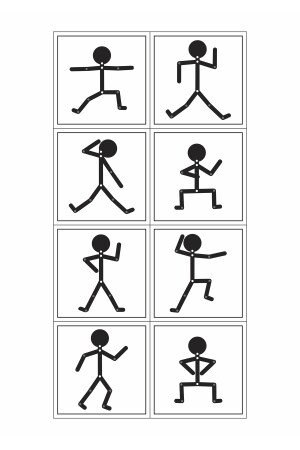 Montessori pädagogisches Stickman-Holzspielzeugset Stickman-Spielzeug100101 - 6