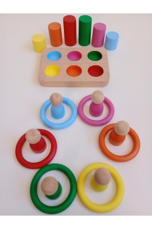 Montessori Ring Zylinder Peg Baby 6er Set G12205818000149 - 4