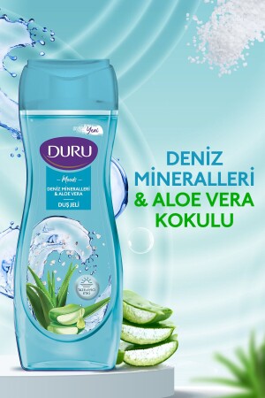 Moods Sea Minerals & Aloe Vera Duschgel mit Dusch-Luffa, 4 x 450 ml - 3