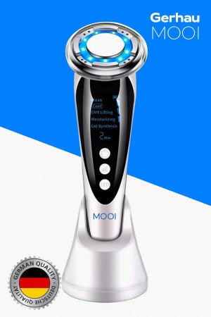 Mooi Smart Beauty Robot V2 – Gesichtslifting – Faltenentferner – Ultraschall-Hautreinigung – Ems Weiß M1 - 1