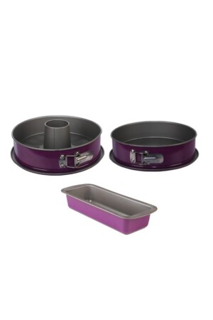 Mor 3'lü Kelepçeli Kek Kalibi Seti KATE7000VIOMUSET - Tantitoni