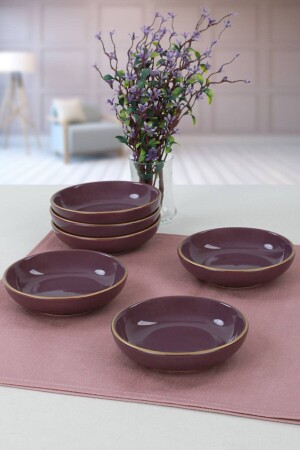 MNZ-Purple Gold Mesh Ring Snack/Sauce Bowl 13 سم 6 قطع ST489006F498A841600MAYD100 - Keramika