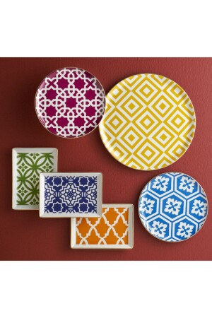 Morocco Desen Karma Renk 24 Parça 6 Kişilik Yemek Takımı P04A+P021368 - 3
