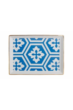 Morocco Desen2 Mavi 18x13 Cm Kahvaltı Tabağı - 358819 04A-P018775 - 2