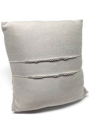 Morsecode-Armband, 925er-Sterlingsilber, Liebhaber-Armband mit Kette - 2