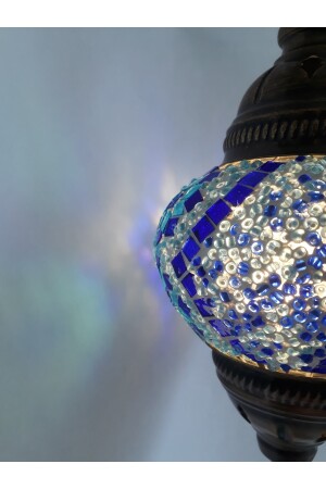 Mosaik-Kronleuchter, authentische türkische Lampe, dekorativer Kronleuchter, Glas zweiter Größe, 60 cm, turkishlamps12356 - 3