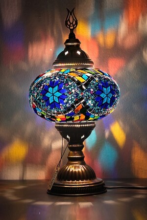 Mosaik-Tischlampe, türkische Lampe, dekorative Tischbeleuchtung, besonderes Design AsyloveMasa0301 - 1