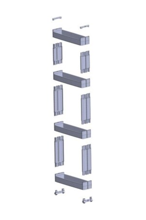 Motek Slim Raf 4 Katlı Çok Amaçlı Tekerlekli Organizer Mutfak Rafı Banyo Düzenleyicisi (BEYAZ) onsd89ok - 4