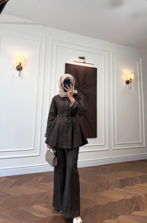Motica Denim Takım - Kahve - Nuuwears