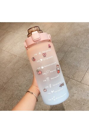 Motivierende 2 Li Wasserflasche Wasserflaschentrinker 2lt+900ml Tritan mit Baby Gym Wasserflaschentrinker canmatara2li - 4