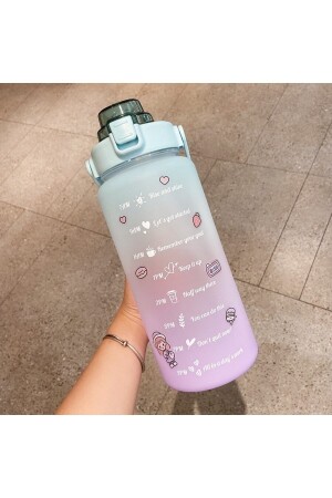 Motivierende 2er-Packung Wasserflasche Wasserflasche Wasserflasche 2lt+900ml Baby Tritan Gym Wasserflasche Wasserflasche canmatara2li - 4