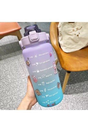 Motivierende Wasserflasche, Wasserflasche, 2 l Wasserflasche, Bpa-freie Wasserflasche - 3