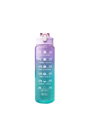 Motivierende Wasserflasche, Wasserflasche, 900 ml, Tritan-Wasserflasche für Fitnessstudio, Bpa-freie Wasserflasche - 3