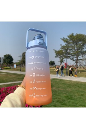 Motivierende Wasserflasche Wasserflasche Wasserflasche 2 Liter Tritan Gym Wasserflasche Bpa-freie Wasserflasche cangnfnfng - 6
