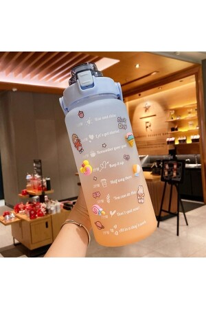 Motivierende Wasserflasche Wasserflasche Wasserflasche 2 Liter Tritan Gym Wasserflasche Bpa-freie Wasserflasche cangnfnfng - 7