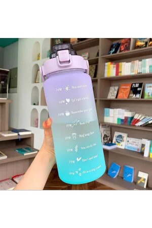 Motivierende Wasserflasche Wasserflasche Wasserflasche 2 Liter Tritan Gym Wasserflasche Bpa-freie Wasserflasche jetmatara2litre - 3
