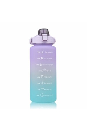 Motivierende Wasserflasche, Wasserflasche, Wasserflasche, 2 Liter, Tritan-Wasserflasche für Fitnessstudio, Rosa cangfngfnfn - 5