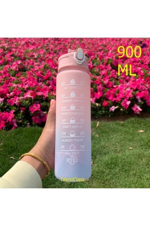 Motivierende Wasserflasche Wasserflasche Wasserflasche 900 ml Tritan Gym Wasserflasche Bpa-freie Wasserflasche jetmatara900ml - 1