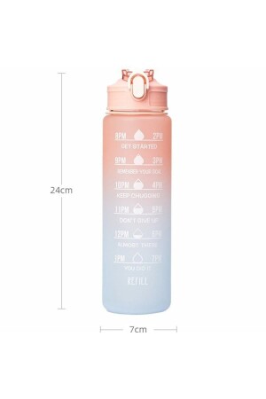 Motivierende Wasserflasche, Wasserflasche, Wasserflasche, 900 ml, Tritan-Wasserflasche für Fitnessstudio, Bpa-freie Wasserflasche - 3