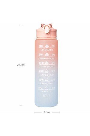 Motivierende Wasserflasche, Wasserflasche, Wasserflasche, 900 ml, Tritan-Wasserflasche für Fitnessstudio, Bpa-freie Wasserflasche, 900 ml - 3
