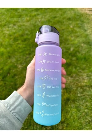 Motivierende Wasserflasche, Wasserflasche, Wasserflasche, 900 ml, Tritan-Wasserflasche für Fitnessstudio, Bpa-freie Wasserflasche, 900 ml - 1