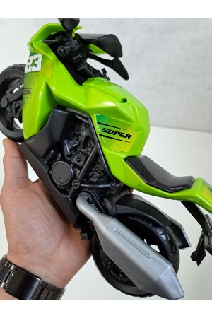 Motor Motosiklet Motorbisiklet Motorsiklet Erkek Oyuncak Yarış Motor 28 X 18 Cm Detaylı Kırılmaz - 4