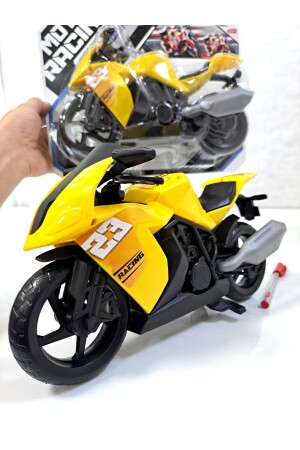 Motor Motosiklet Motorbisiklet Motorsiklet Erkek Oyuncak Yarış Motor 28 X 18 Cm Detaylı Kırılmaz - 2